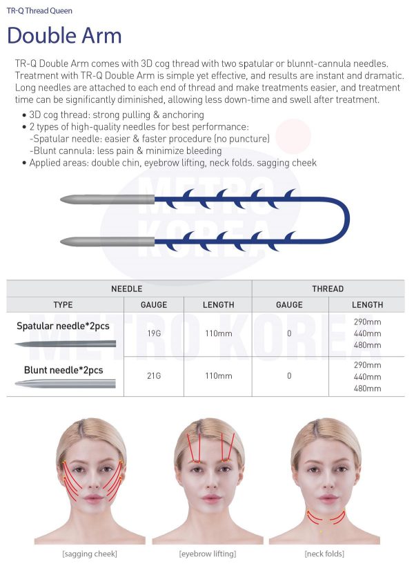 نخ لیفت TRQ - PDO-COG - Double Needle 19G-400 (بسته 1عددی) - Image 2