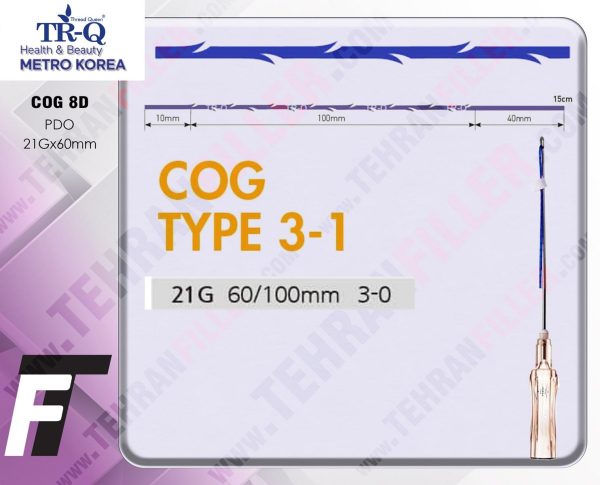 نخ لیفت ابرو TRQ - PDO COG4D Lblunt-21G/60(بسته 4عددی)