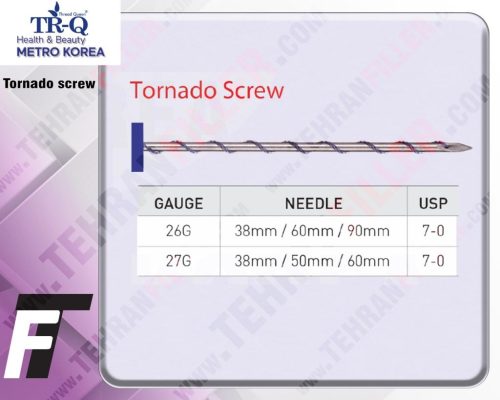 نخ کلاژن سازTRQ -PDO -Tornado Screw 26G/90(بسته 10عددی)